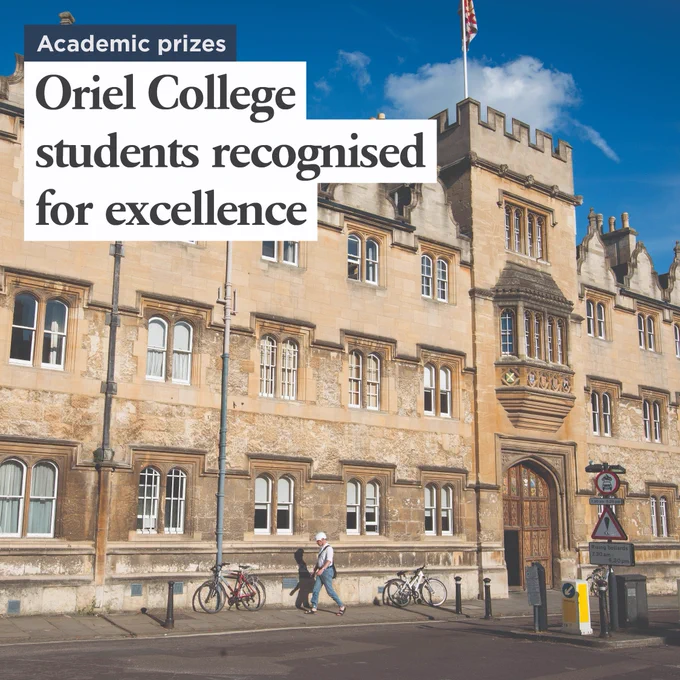 Academic excellence. Oriel College students recognised for excellence