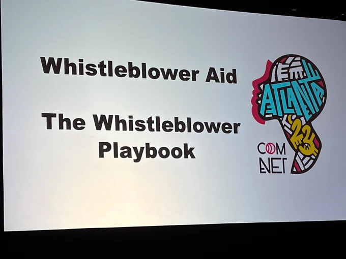 A graphic with the text: Whistleblower Aid | The Whistleblower Playbook 
