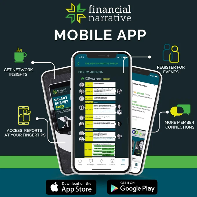 Yes, there is an APP for that! 🤳 @Financial Narrative members can now use a dedicated #FinancialNarrative app on both iOS and Android. 🎉

Our free app has all the new features, events, research, and member connection-focused features as our site, just at your fingertips.

Find us on Apple Store and Google Play and reserve your ticket for The New Narrative Forum on the app 👉https://financialnarrative.org/page/new-narrative-forum

#BePartofTheNewNarrative #NewNarrativeForum #FinancialNarrative