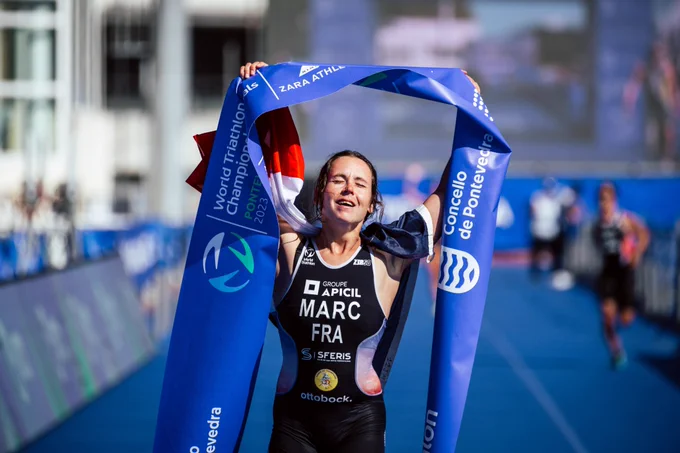 Photo d'Elise Marc à l'arrivée