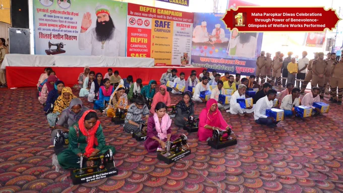 Promoting health and hope! 🌱

In the celebration of pious MSG MahaParopkar Bhandara, 23 nutritious food kits were distributed as part of the 'SAFE initiative', aiding the swift recovery of individuals who have bravely overcome drug addiction via Depth Campaign. And under the 'Self Esteem' initiative, 23 sewing kits were distributed to 23 women. 
Together, we're building a healthier and brighter future!