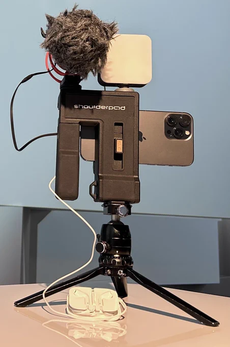 The smartphone video rig used by Mobile Journalism Expert Robb Montgomery.