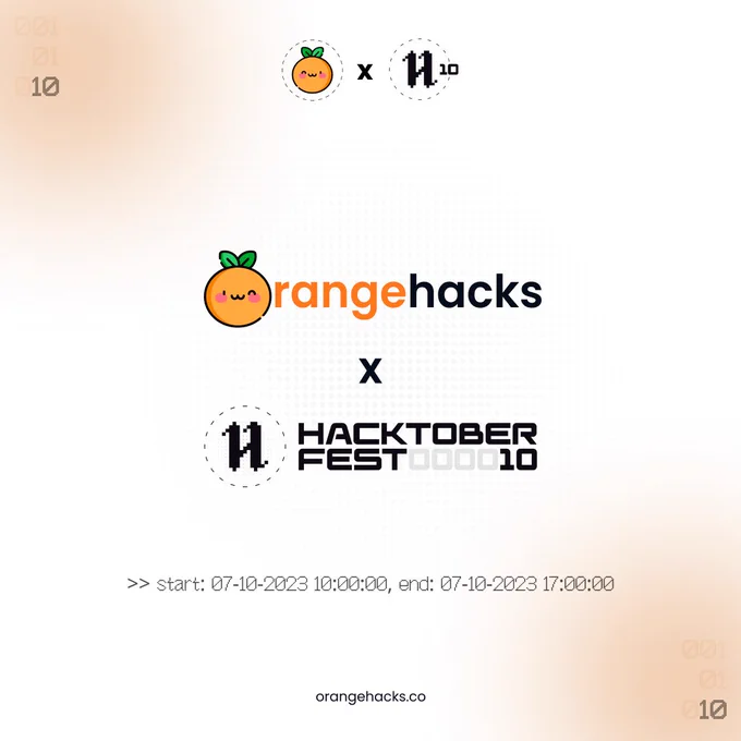 Poster of OrangeHacks's and Hacktoberfest Event