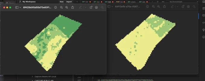 Two images showing the zones of an agricultural farmland. 


The image on the left is the result of a field zonation generated from another platform.(Name can not be disclosed,  but I assume it's accurate).


The image on the right is generated by my classification algorithm. The NDVI is grouped into 3 zones(just like the left image), which is determined by a manual range. For example, if a pixel value falls within a range of (0.2-0.4), it is classified it as zone 1, etc.
