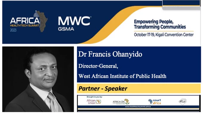 All roads lead to Kigali for the #AfricaHealthTechSummit 2023!

Our DG @ohanyidof will join a list of top dignitaries speaking at the opening plenary.

Theme:"Empowering People, Transforming Communities"
@nsengimanajp @alabriqu @JeanKaseya2 @laktarr001