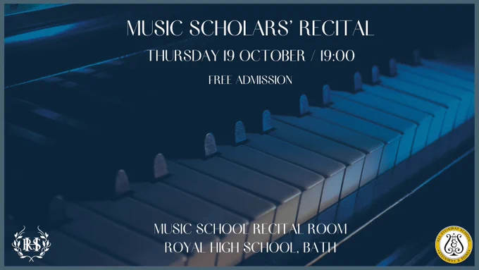 The Royal High School Bath is hosting their Music Scholars' Recital on Thursday 19th October starting at 7pm. You can visit our Eventbrite website to book your space now!