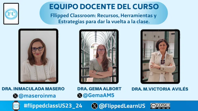 Equipo docente del curso “Flipped classroom” del Centro de formación permanente de la Universidad de Sevilla
