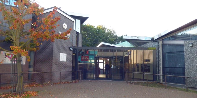Main entrance of Morecambe Library