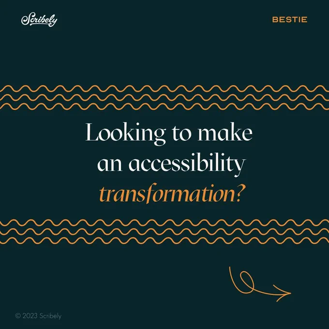 Carousel of 3 text images. First image reads, “Looking to make an accessibility transformation?”