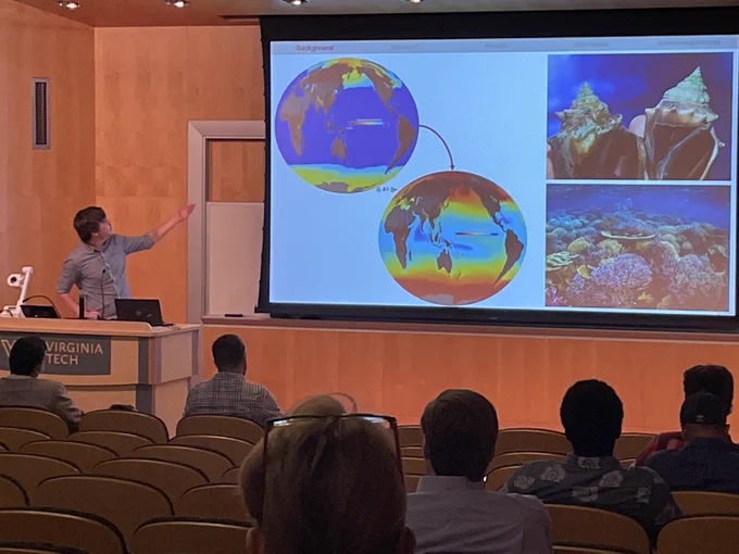 NSF Biology Postdoc Fellow Mason Linscott presents his research.