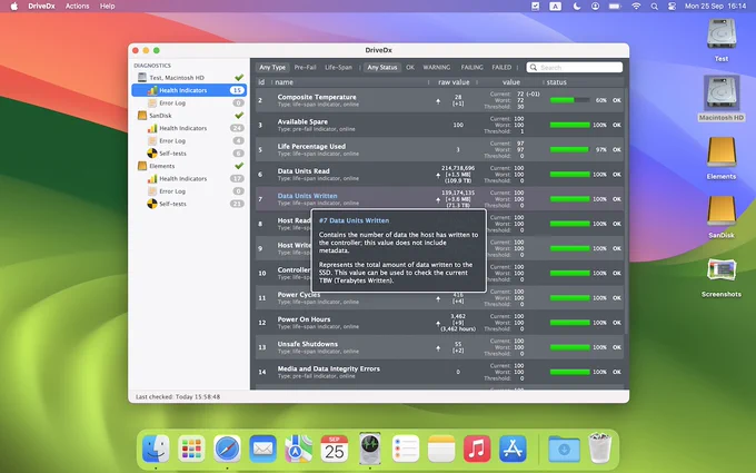DriveDx 1.12.1 on macOS 14 Sonoma