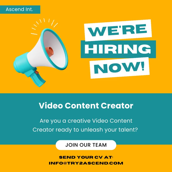 Ascend International Video creator jobs
