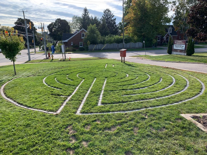 A labyrinth is being built at the corner of Highland Road and Stirling Avenue.