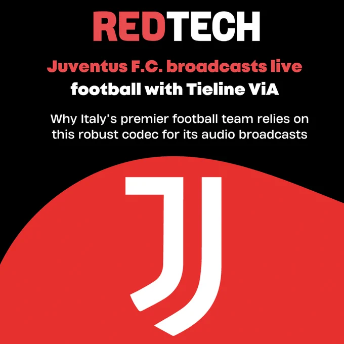 Graphic about Juventus F.C. broadcasts live football with Tieline ViA