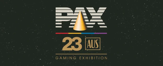 PAX 2023 Logo on a black field.