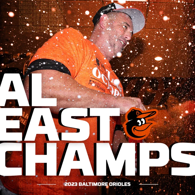 Graphic reading “AL East Champs”