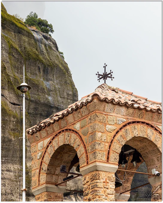 Lightning Rod and Belfry on Meteora, Greece ⚡️🔔

This is a shot of an “ESE lightning rod“ along with a cross-crowned belfry at the monastery of St. Nicholas Anapafsās in Meteora, Greece; ESE stands for ‘Early Streamer Emission’. The pointed lightning rod complies with the NF C 17-102 standard issued by the AFNOR (French standardisation body). A thick copper conductor (seen on the ground below) serves as earth wire. The monastery appears well protected.

The Meteora rock formations were formed sixty million years ago; they are geologically unique and listed in UNESCO world heritage sites. St. Nicholas Anapafsās’s monastery dates back to the 14th century and is famous for the exquisite frescoes painted by Theophanes the Cretan in 1527. The rock formation is 1,375 ft (419 m) high.

⚡️🔔

Canon EOS R5 
Canon RF24-105mm F4 L IS USM @ 105mm
ISO 320 – f/11 – [ 1/160 sec & 1/60 sec ] HDR

© 2023 by Ioannis C. PAPACHRISTOS Photography