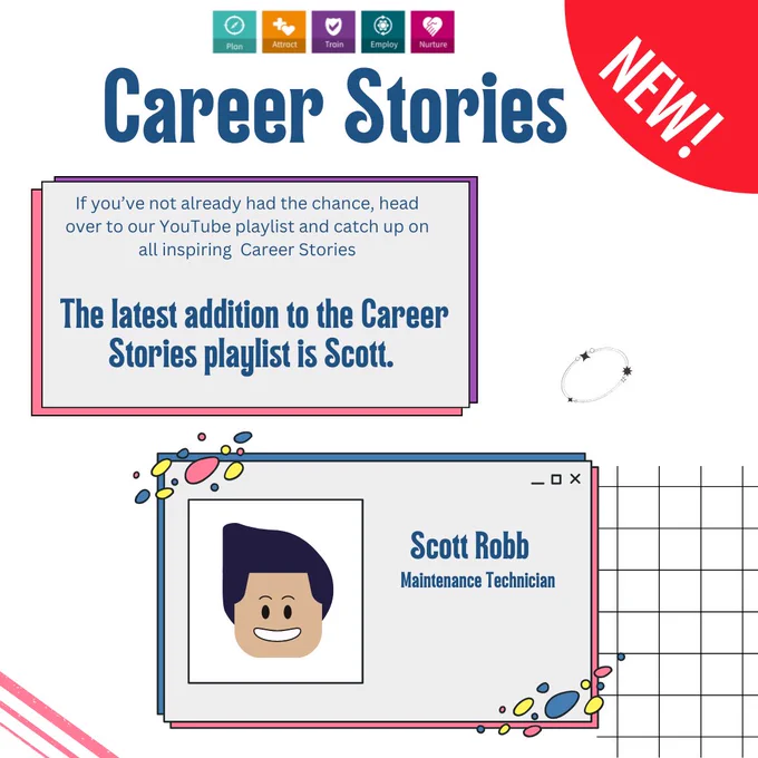 New career stories
If you've not already had the chance, head over to our YouTube playlist and catch up on all inspiring career stories
The latest addition to the career stories playlist is Scott
Scott Ross Maintenance Technician