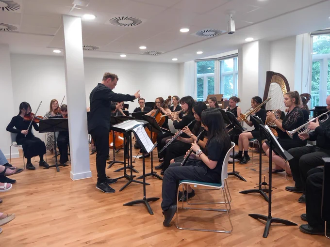 Our girls performing at the Music Schools' Summer Reception 2023