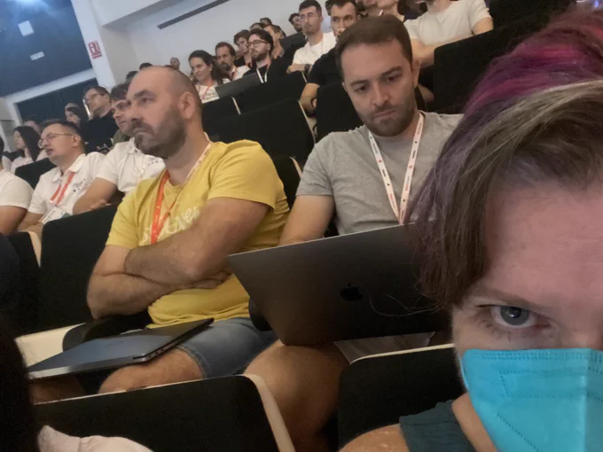 Me. And some of the crowd seated in the audience during Dev O’Brien’s talk.