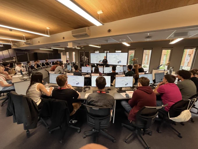 Students at ESEC-Galaxia, Belgium, for ESA Concurrent Engineering Workshop 