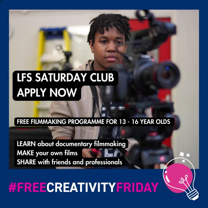 LFS Filmmaking programme available for 13-16 year olds.