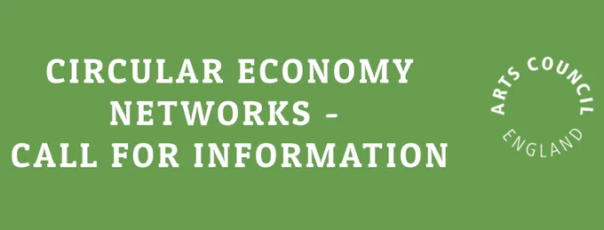 A green text card that reads - Circular Economy Network - Call for Information. 