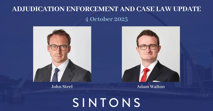 Picture of John Steel and Adam Walton with the title of the conference and date