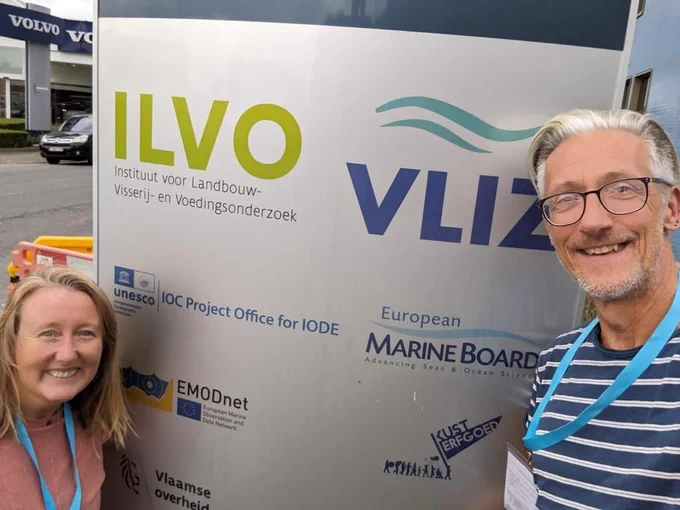 DASSH team (Charlie Gough and Dan Lear) at the kick off meeting in Ostend, Belgium