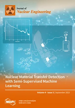 Journal cover art depicting radiation spectrum and map of facility where spectrum was measured.