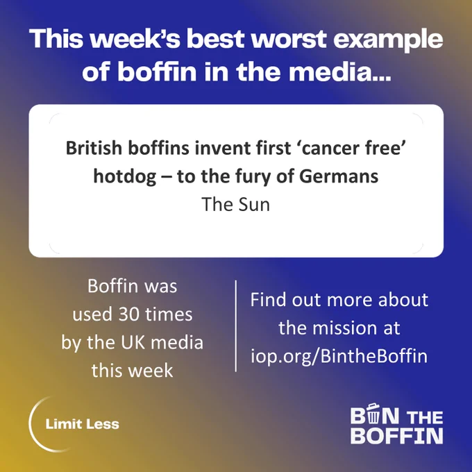 Image of this week's best worst example of boffin in the media.