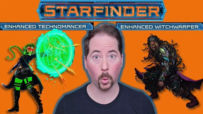 Text: Starfinder Enhanced Technomancer, Enhanced Witchwarper
