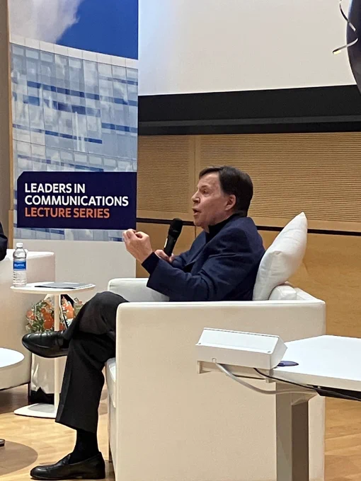 Bob Costas delivers remarks at the Newhouse