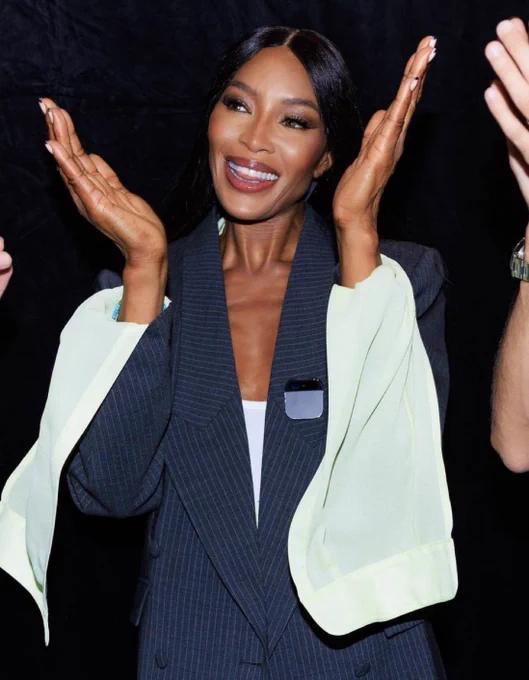 Naomi Campbell, supermodel, being the first person outside of Humane to wear the Ai Pin