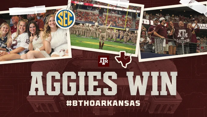 #BTHOarkansas Aggies Win Graphic