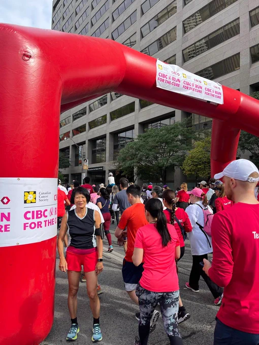 Mayor Olivia Chow at the Run for the Cure starting line.
