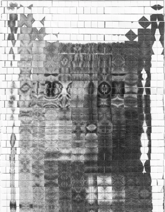 Foto: Analog geschnittene Mosaik-Collage vom Kater Gimli