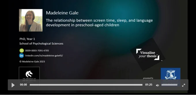 Video title page slide