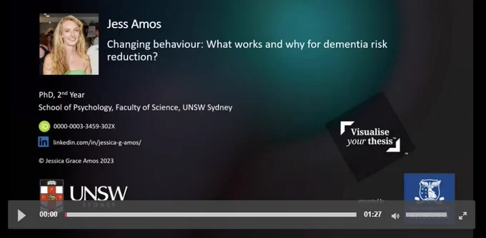 Screenshot of video entry title slide