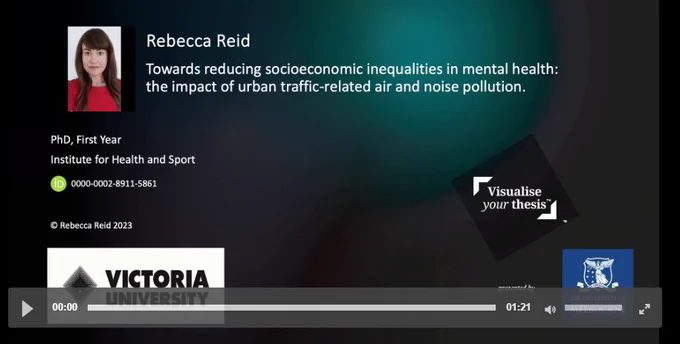 Screenshot of video entry title slide