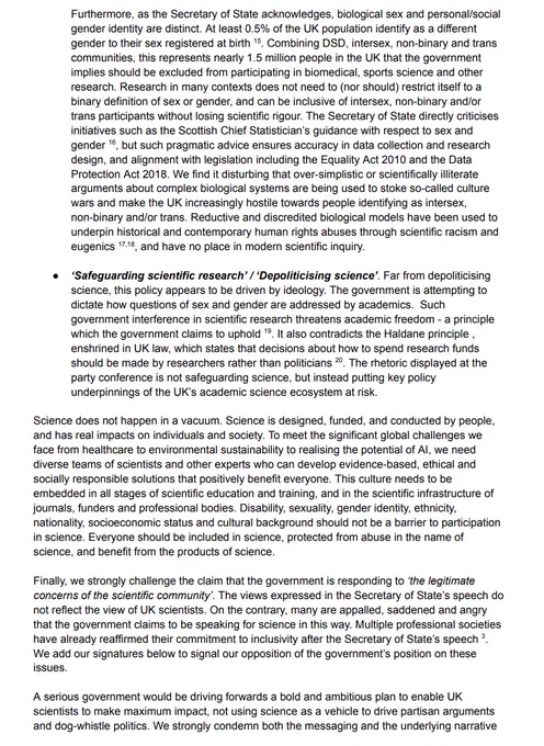 Text of letter available at https://hull.onlinesurveys.ac.uk/edi_in_science
