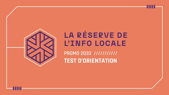 Intercalaire présentant la Réserve de l'Info Locale, lors du test d'orientation effectué par la promotion de volontaires en 2033.