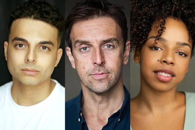 A photo showing three performer headshots