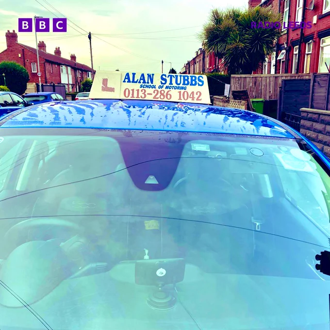 Alan Stubbs, driving instructor, blue car