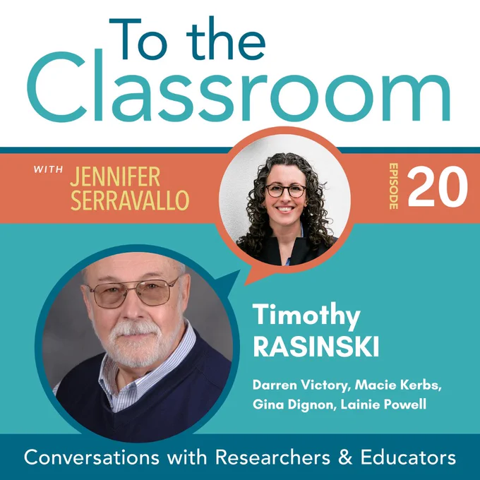 Podcast art for To the Classroom Episode 20 with Tim Rasinski, Darren Victory, Macie Kerbs, Gina Dignon, and Lainie Powell