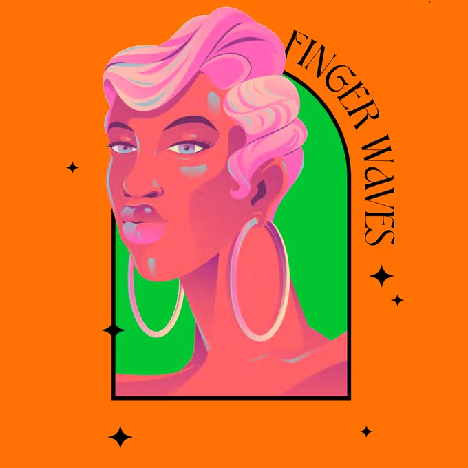 Beautiful woman with finger waves. 