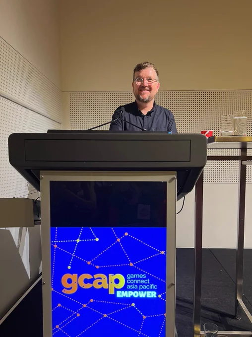 Kim Forrest on the Games Connect Asia Pacific stage.