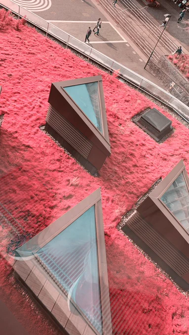 Abstract Infrared shot of section of the Hub in University College Cork