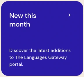 Picture of the 'New this month' tag from the Languages Gateway website's homepage.