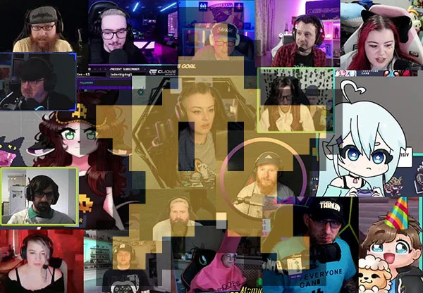 Montage of some of the streamers at game together